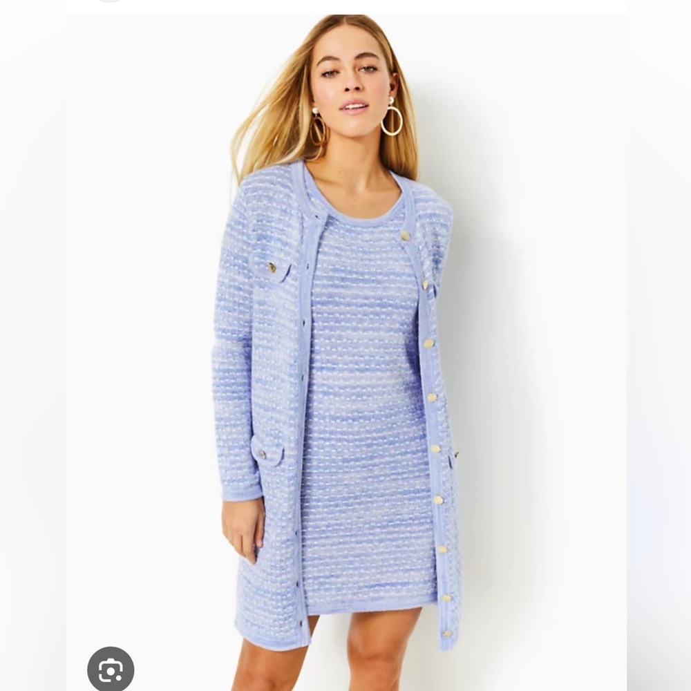 Lilly Pulitzer cardigan dress set lavender M